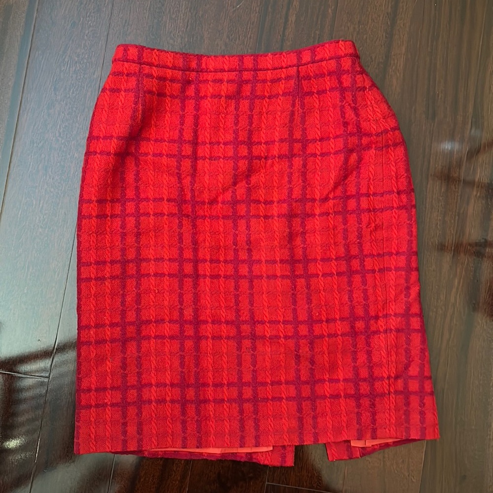Vintage Escada Margaretha Ley Wool Pencil Midi Skirt